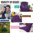 thumbnail image 6 of Unique Bargains Cotton Knitted Decorative Throw Blanket for Couch, 50"x60",Grape, 6 of 8