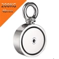 thumbnail image 7 of Strong Magnet Fishing Kit, 1000LBS(453KG) Pulling Force Double-Sided Fishing Magnets Neodymium Magnetic Fishing Kit with 20m (65 Foot) Durable Rope and Hook up, 7 of 7