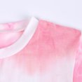 thumbnail image 6 of Xudanell Toddler Girl Summer Clothes Short Elastic Waist Pullover Tie Kids Tie-Dye Set Sleeve Set Toddler Girls Clothes Pink 2-3 Years, 6 of 9