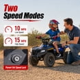 thumbnail image 3 of 36V Electric Four Wheeler,IVFJFV 500W Four Wheel with Disc Brake Off-Road Ride On Vehicle, Dual Speed Lock &Dual Speed 10mph Low /15mph High All Terrain Ride On Vehicle for Teen Riders,BLUE, 3 of 9