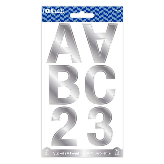 BAZIC Products Includes Punctuation Alphabet & Numbers Stickers, 72 Count