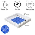thumbnail image 3 of Bubbles Non-Slip Square Shower Mat Clear Navy Blue 20″L X 20″W, 3 of 4