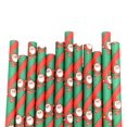 thumbnail image 2 of 100 Pcs Festive Christmas Paper Drinking Straws with Holiday Prints - Ideal for Christmas and New Year's Parties, 2 of 7