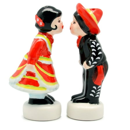 Oktoberfest Haus Multicolor Ceramic Standing Mexican Boy & Girl Salt and Pepper Set