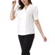thumbnail image 4 of CAMISA DE BOTONES CORTA DE MANGA CORTA ELEGANTE PARA MUJERES INSPIRADA CHIC 2023, TOPS DE COLLAR CAMPAMENTO EXQUISITO, BLANCA M, 4 of 5