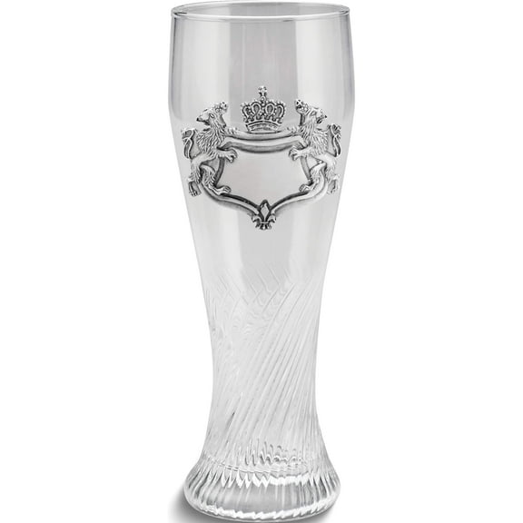 Fashion Pilsner Glass With Pewter Eagle Badge And Twisted Bottom (3.5 X 3.25) Made In Germany gm8507