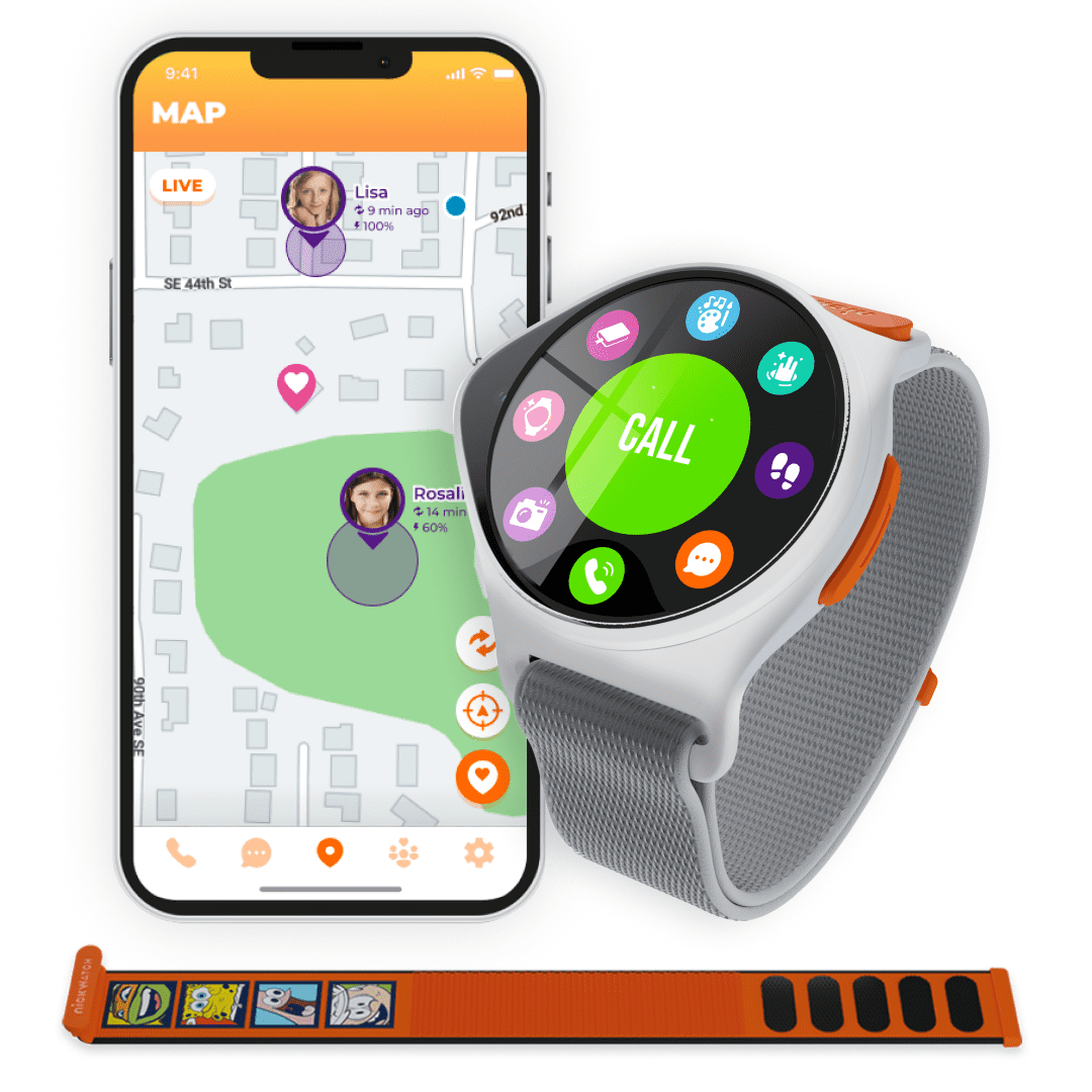 NickWatch Smart Watch for Kids with GPS, SOS, Voice Call and Tracking, Smartwatch for Boys and Girls, Requires NickWatch Data Plan - First Month Free
