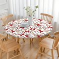 thumbnail image 3 of Baseball Snacks Pattern Round Fitted Tablecloth with Elastic Edge,Dining Table Cover Waterproof,Outdoor Round Tablecloth for Camping,Dining,Indoor and Outdoor, 3 of 7