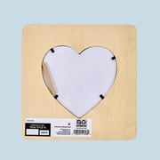 Hello Hobby Value Wood Heart Frame, 7.5 x 7.5