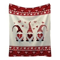 JoyMoreHome Valentine Day Theme Flannel Throw Blanket, 27.6x39.4 Inch Soft Comfortable Decorative Warm Blanket for Sofa, Livingroom, Bedroom