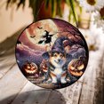thumbnail image 3 of Spooky Halloween Night Witch Corgi Glowing Pumpkins Stained Glass Suncatcher Welsh Corgi Dog Lover Gifts Idea Window Hanging Sign Decor - 12015, 3 of 5