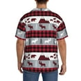 thumbnail image 3 of Sikiie Buffalo Plaid Forest Men's Wrinkle Free Untucked Cuban Shirt Business Casual Button Down Shirts Short Sleeve Shirt4X-Large, 3 of 5