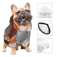 thumbnail image 3 of Fotbe Koi Fish Water Sudadera con Estampado para Perros Pequeños – Suéter con Capucha para Mascotas, Tela Suave de Forro Polar con Bolsillo-Large, 3 of 7