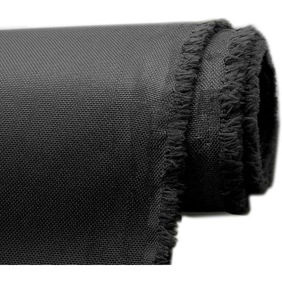 czcpp-600D Fabric by The Yard, 58" W 600D Upholstery Polyester Material, Indoor Outdoor Water Resistant Fabric for Chair Cushion Furniture Cover Sewing DIY Cloth, 1 Yard Black