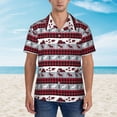 thumbnail image 4 of Balery Buffalo Plaid Forest Print Men's Hawaiian Shirts Short Sleeve Beach Shirt Relaxed Fit Vacation Button Down Shirts-XX-Large, 4 of 9