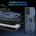 thumbnail image 7 of Phone Case for Motorola Moto G Power 5G 2024 Hybrid Case with Ring Kickstand, Heavy Duty Protection Armor Case with Comfortable Grip Support Magnetic Car Mount for Moto G Power 5G 2024 - Navyblue, 7 of 7