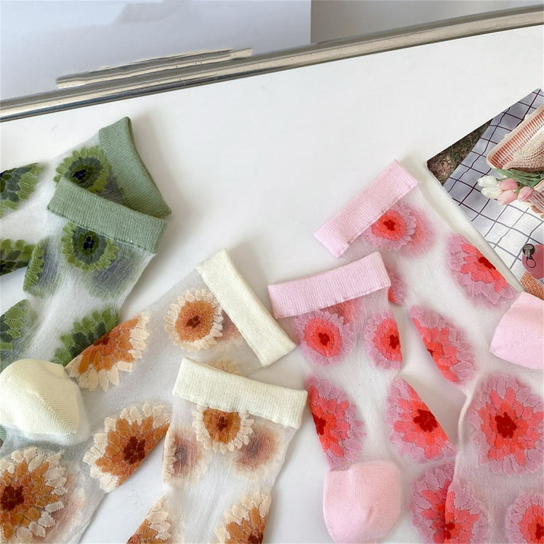 women's sheer dress socks Women's Sheer Quarter Socks - White - Small - Cotton Blend