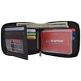 thumbnail image 3 of Swiss Marshall Men's Zipper RFID Blocking Premium Leather Zip-Around ID Bifold Wallet, 3 of 48