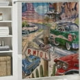 thumbnail image 6 of Orinice Route 66 Sign Cars Cactus Bathroom Decor Set with Hooks Polyester Fabric Shower Curtain Chic Modern Design 36x72, 6 of 7