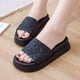 thumbnail image 4 of Amzcrzy Zapatos de mujer,Zapatos de mujer,Zapatillas de mujer, Zapatillas de cuña para mujer, suela gruesa, color boca de pez, informales Sandalias Mujer Zapatillas De Casa, 4 of 8