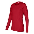 thumbnail image 2 of BELLA + CANVAS Women’s Relaxed Jersey Long Sleeve Tee Size S Color Reds, 2 of 3
