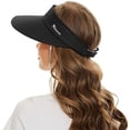 thumbnail image 7 of Sun Hats for Women UV Protection Wide Brim 2 in 1 Zip-Off Visor Summer Beach Hat Womens Packable Golf Hat, 7 of 7