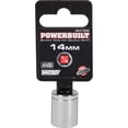thumbnail image 2 of Powerbuilt 1/4 Inch Drive x 14 MM 6 Point Shallow Socket - 641896, 2 of 2
