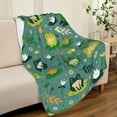 thumbnail image 3 of Frog Blanket Green Leaf Cute Frog Throw Blanket for Kids Adults, Frog Gift for Frog Lover, Soft Cozy Flannel Blankets for Couch Sofa 50x40 Inches, 3 of 6