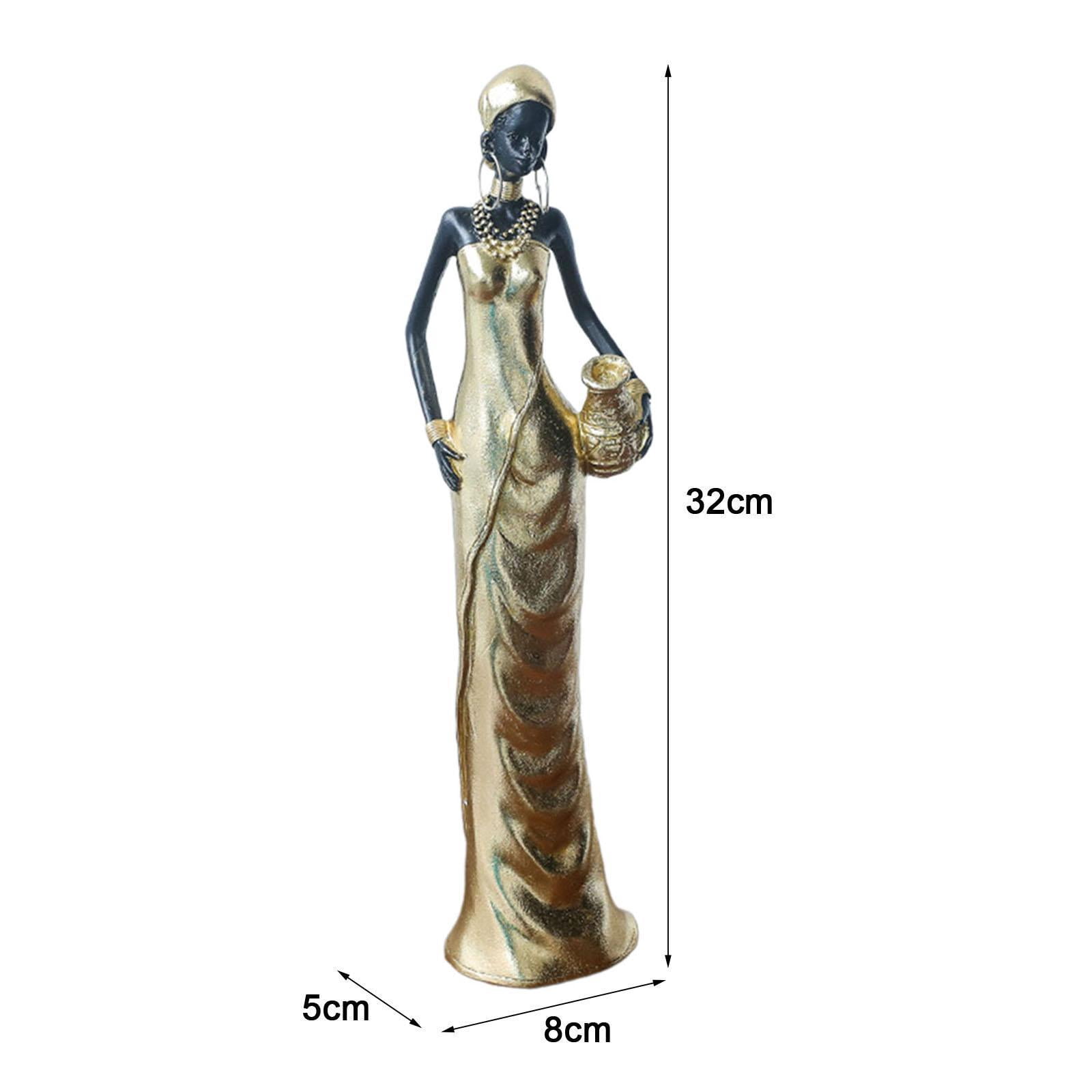 Fiocias Toilet Paper Holder Paper Towel Holder Countertop Desktop Figurine African Figurine Art Crafts Desk Collectible Made of Iron And Resin Suitable for Ki