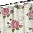 thumbnail image 3 of Pioneer Flower Floral Print Pattern Shower Curtain 84"x72", Bathroom Decorative Shower Curtain Set with 12 Hooks, Waterproof Washable, 3 of 6