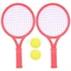 thumbnail image 1 of 1 par de raquetas de tenis para niños Raquetas de bádminton de plástico Accesorios de juegos para jardín de infantes Escuela primaria (Patrón aleatorio de talla S), 1 of 6