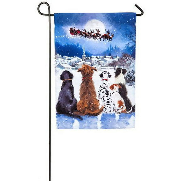 Christmas Dogs Garden Flag