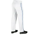 thumbnail image 2 of Champro Sports MVP Open Bottom Baseball Pants with Braid, Youth Large, White with Royal Braid, 2 of 4