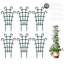 Plant Trellis for Potted Plants, 6pc Stackable Plastic Garden Trellis Support for Climbing Vines, Hoya, Pothos, Houseplants  Small Trellis for Climbing Plants Indoor