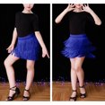 thumbnail image 2 of SXcggal Kids Girls Tassel Dance Skirt Latin Ballroom Layered Fringe Dancewear Fashionable Comfortable Girls Dress, 2 of 4