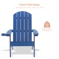thumbnail image 4 of ACEGOSES 1 Pcs Outdoor Patio Adirondack Chair with Cup-holder for Garden, Lawn Yard and Beach, Navy Blue, 4 of 9