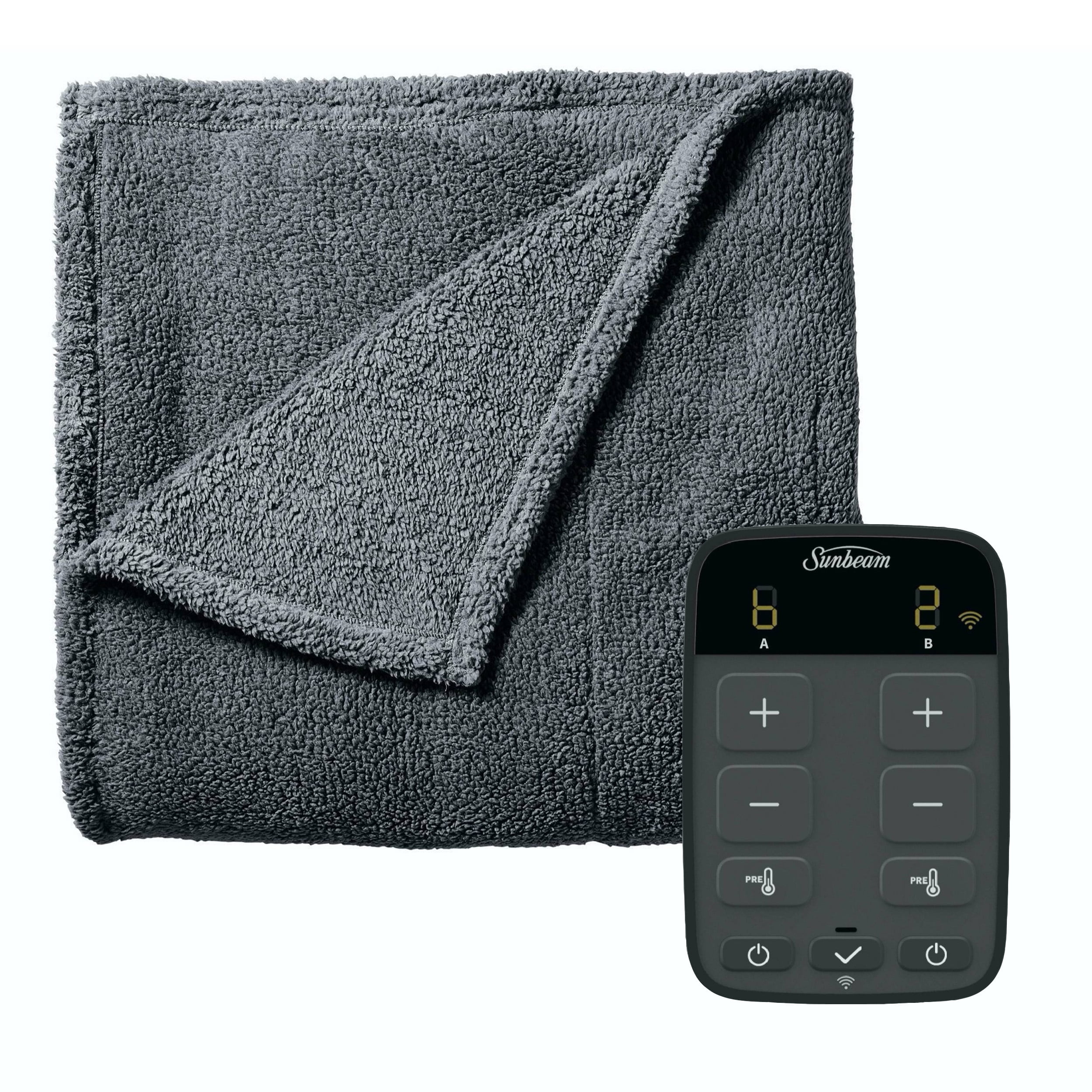 Sunbeam King Size Electric Lofttec Heated Blanket in Slate with WiFi