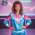 thumbnail image 5 of Alaiyaky 80s 90s Shell Suit Costume Men Women Retro Tracksuit 1980s Fancy Dress Halloween Costumes Festival Outfit for Adults, 5 of 8