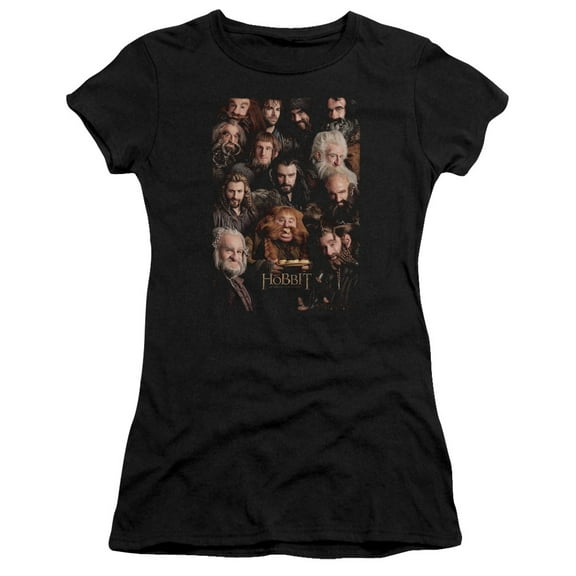 The Hobbit - Dwarves Poster - Juniors Teen Girls Cap Sleeve Shirt - X-Large