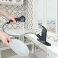 thumbnail image 6 of WOWOW Single Handle Pull Out Kitchen Faucet Metallic Black Kitchen Sink Faucet, 6 of 7