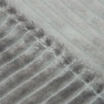 thumbnail image 2 of Flxxie Ultra Soft Warm Cozy Flannel Fluffy Fuzzy Toddler Blanket, Striped Design Baby Plush Blanket for Boys or Girls, 50" x 60", Gray, 2 of 6