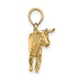 thumbnail image 2 of FB Jewels 14K Yellow Gold 3D Bull with Horns Pendant, 2 of 5