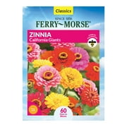 Ferry-Morse 370MG Zinnia California Giants Annual Flower Seeds Full Sun