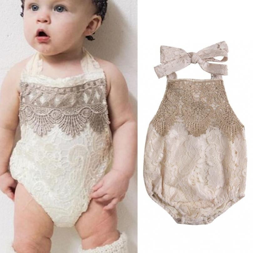 baby girl lace romper