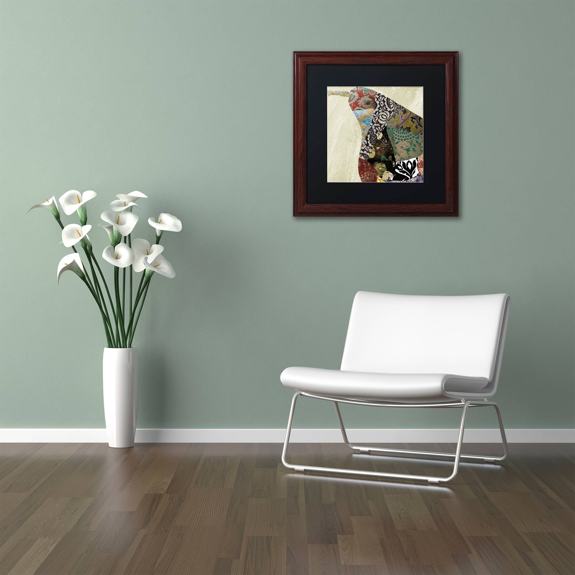 Trademark Fine Art "Pear Brocade I" Canvas Art by Color Bakery Black Matte, Wood Frame