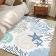 thumbnail image 6 of Coastal Washable Rug 2.7x5 Area Rug for Living Room Bedroom Non Slip Indoor Floor Rectangle Carpet Soft Low Pile Large Summer Beach Nautical Coral Starfish Entryway Rugs for Dining Room Office Home, 6 of 9
