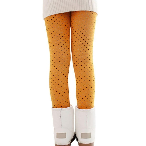 AMERTEER Girls Warm Winter Fleece Lined Leggings Toddler Pants for Girls Yellow Tights for Girls Christmas Tights for Girls Walmart