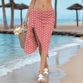 thumbnail image 5 of Oksale Plus Size Bathing Suit Cover Up for Women Flowy Trendy Polka Dot Sarong Wrap Floral Print Beach Coverups Pink 4XL, 5 of 10