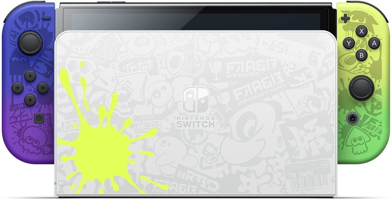 Nintendo Switch Console - OLED Model with Neon Blue and Red
