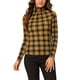thumbnail image 1 of INSPIRE CHIC Camiseta de rayas de mujer de manga larga, casual, ajustada, de cuello alto, para primavera, otoño, fiesta de Navidad 2026 XS Amarillo, 1 of 8